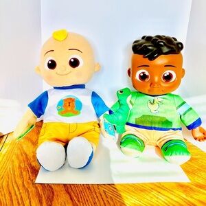 Cocomelon JJ & Cody Doll Lot Interactive Work Moonbug 12in Read